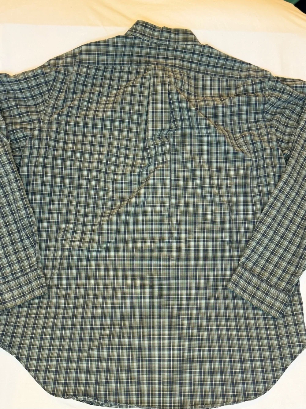 Polo by Ralph Lauren Blue and Green Plaid Button-Down Shirt